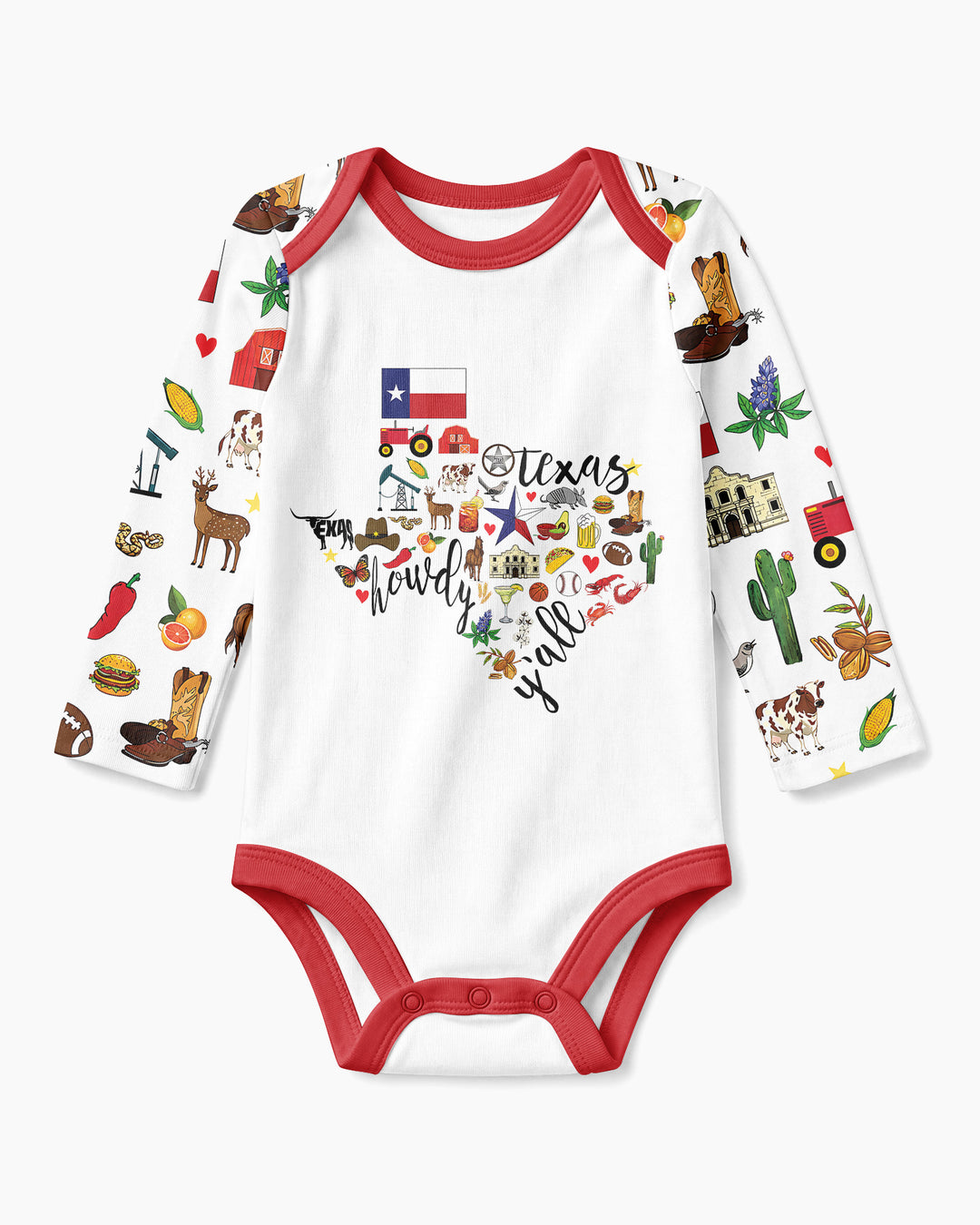 Texas Map  Bamboo Bodysuit