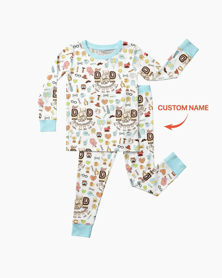 Zweiteiliges Langarm-Pyjama-Set mit Sommerfrüchten