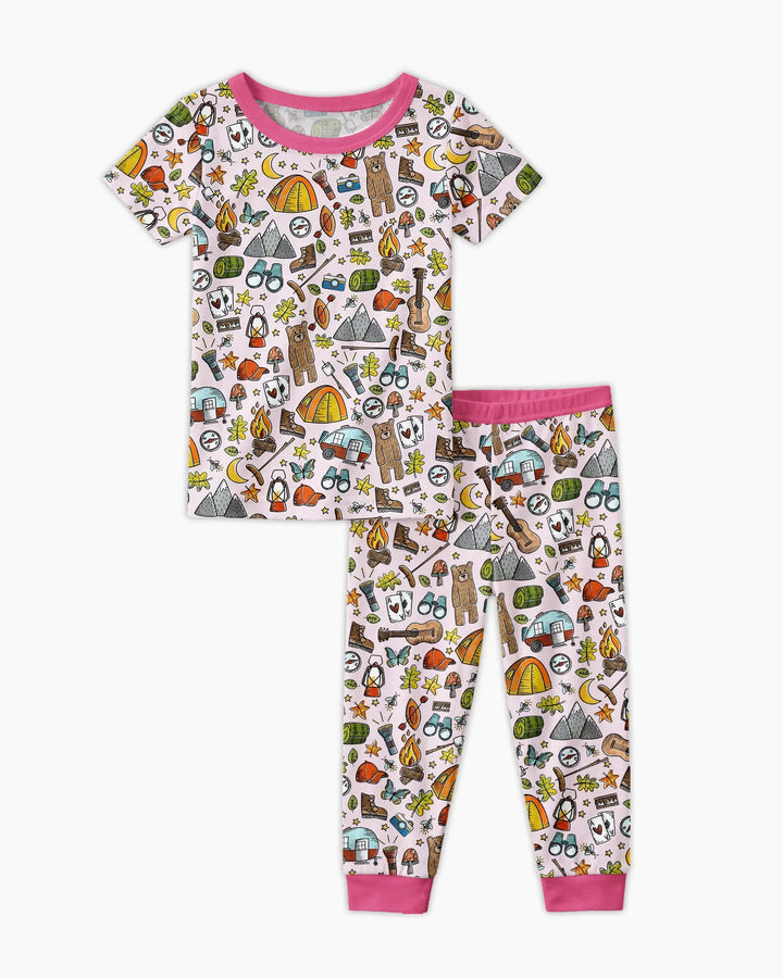 Zweiteiliges, kurzärmliges Pyjama-Set mit Marienkäfern