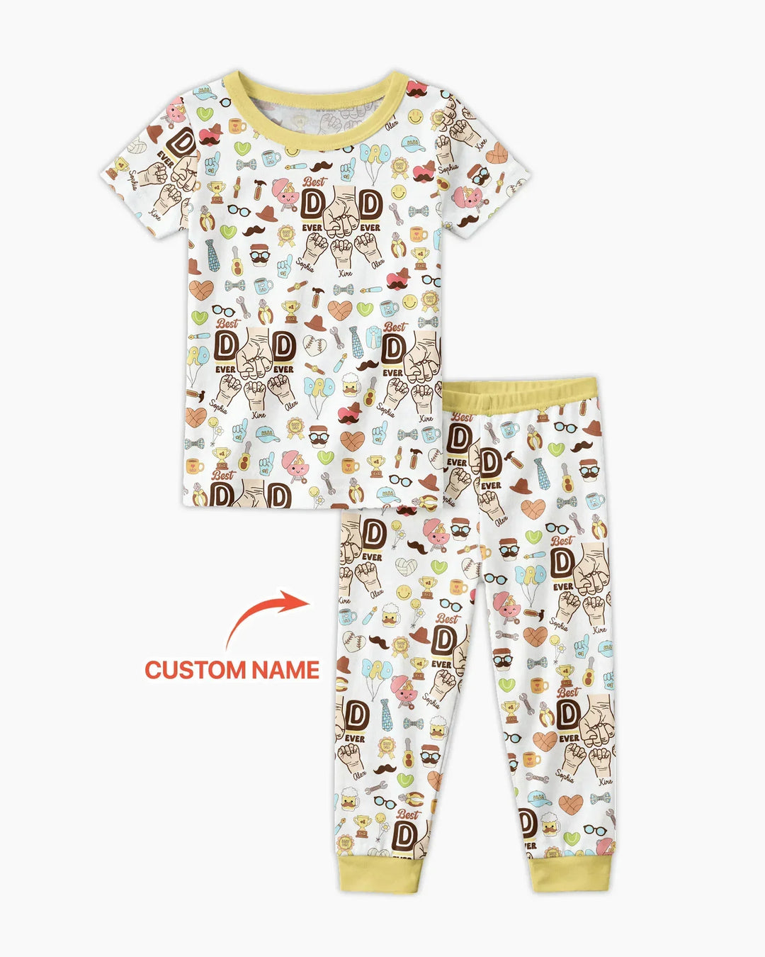 Zweiteiliges, kurzärmliges Pyjama-Set mit Marienkäfern