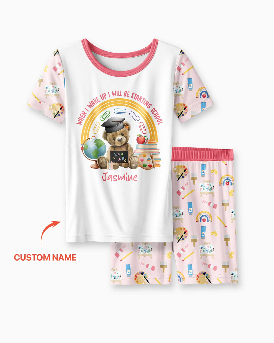 Schlafanzug-Set zweiteilig, kurze Ärmel, kurze Hose, Bambus