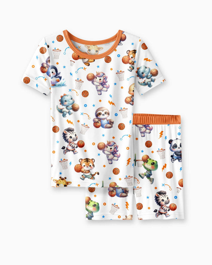 Schlafanzug-Set zweiteilig, kurze Ärmel, kurze Hose, Bambus