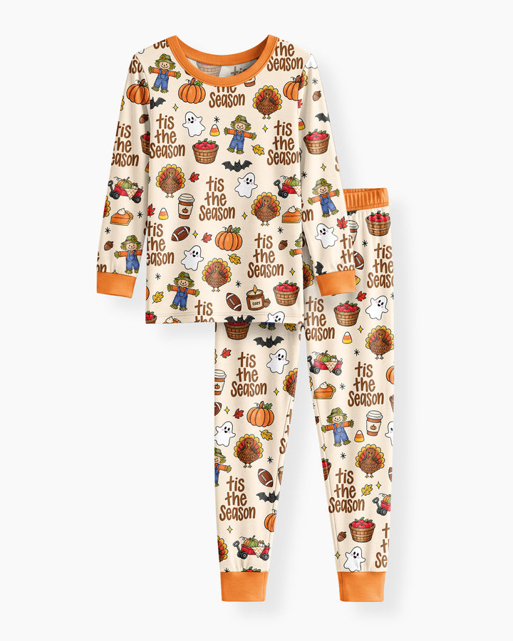 Fall Tis the Season Bamboo Two Piece Long Sleeve Pajama Set