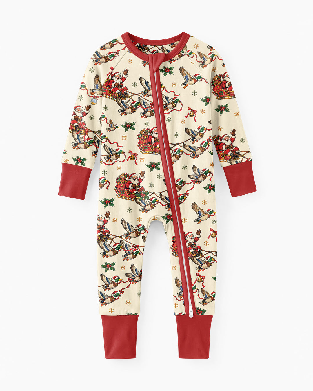 Santa Sleigh with Mallard Ducks Bamboo Convertible Zippy