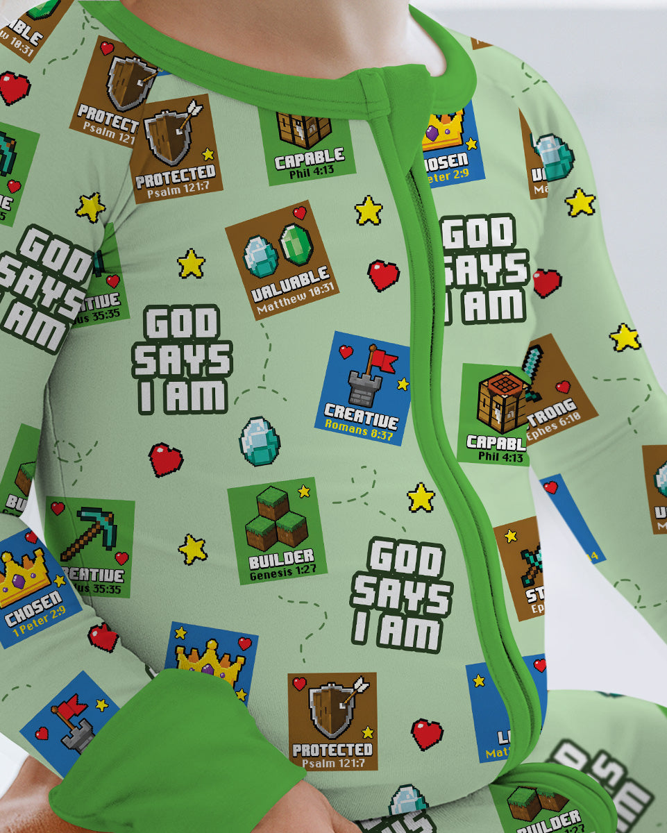 God Says I Am Gamer Bamboo Convertible Zippy