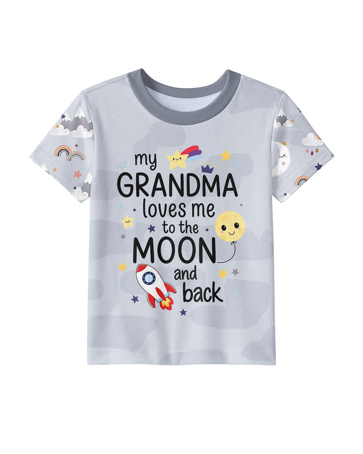 My Grandma Loves Me To The Moon And Back Bamboo Crewneck T-Shirt
