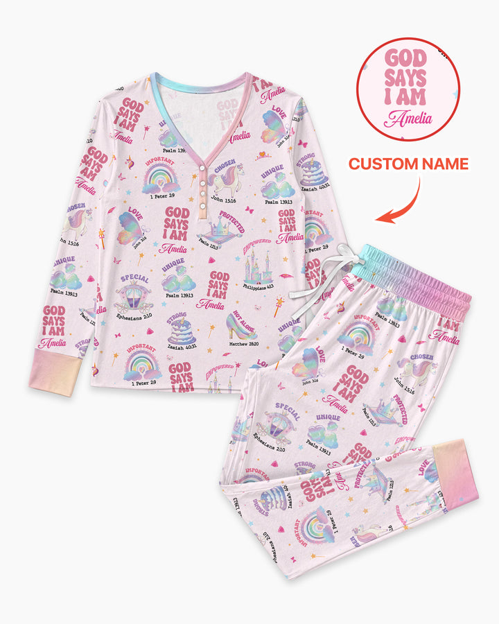 Gott sagt, ich bin Damen-Pyjama-Set