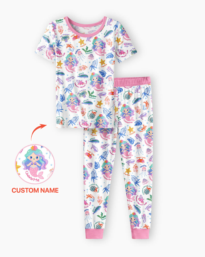 Zweiteiliges, kurzärmliges Pyjama-Set mit Marienkäfern