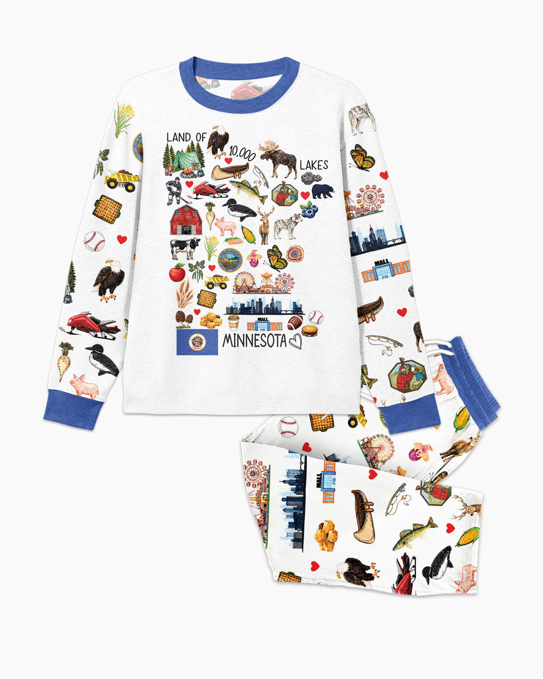 Minnesota Lover Family MatchingBamboo Men's Pajama Set