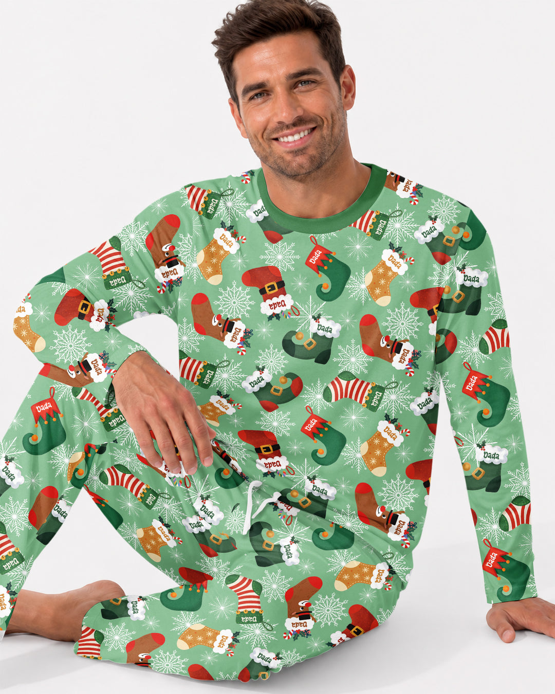 Christmas Crew Family Matching  Bamboo Men's Pajama Set