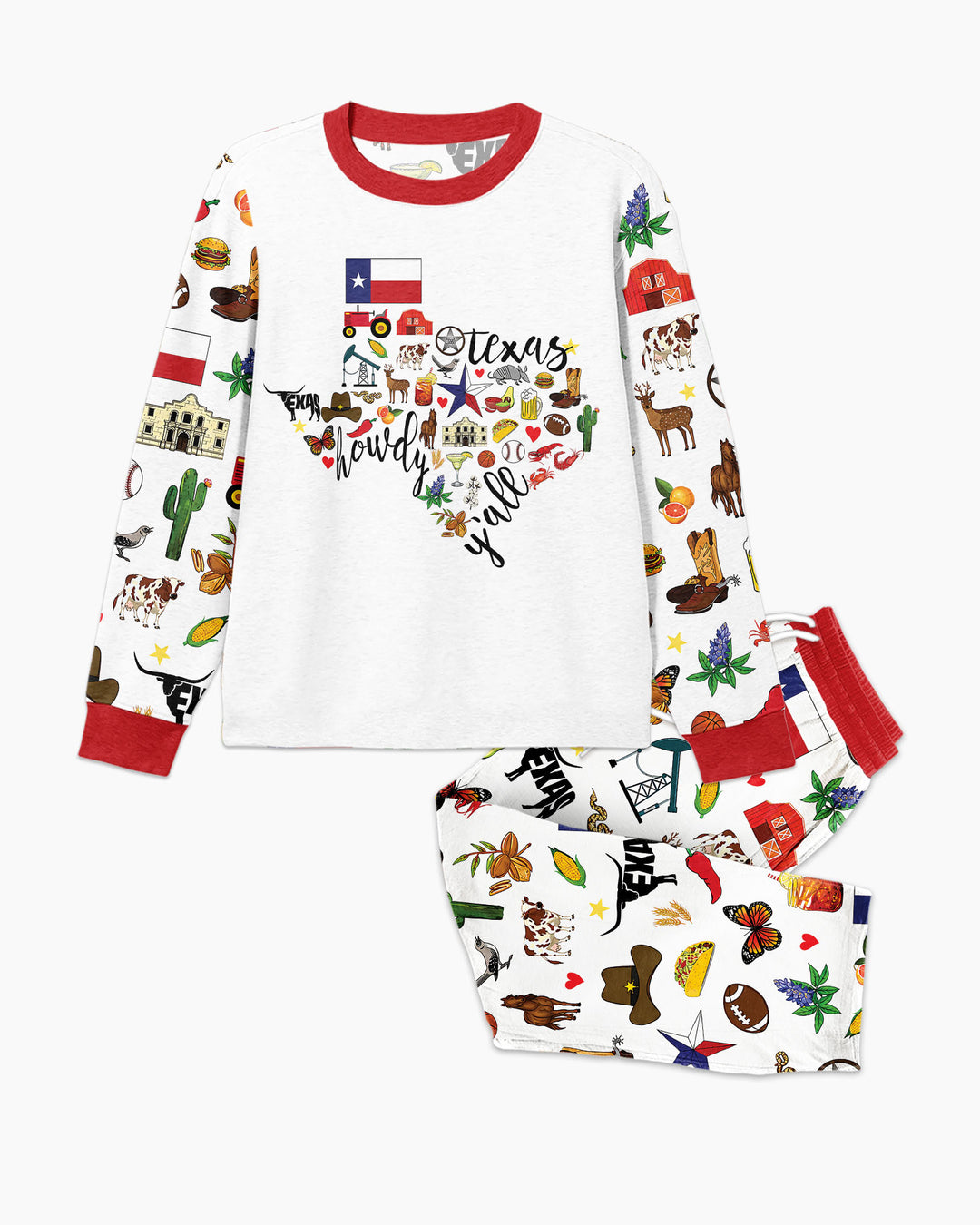 Texas Map Bamboo Men's Pajama Set