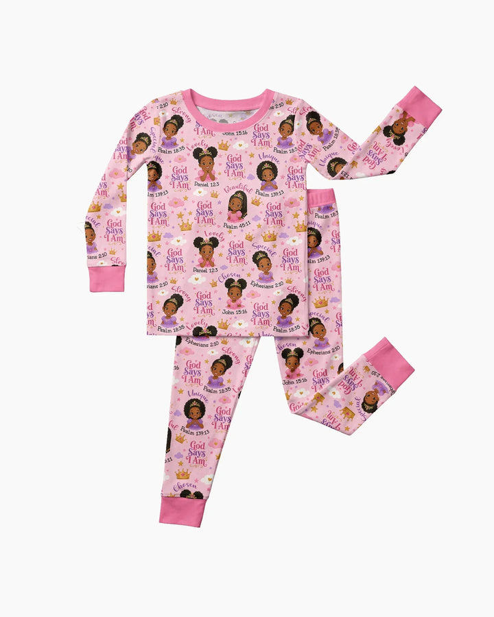 Zweiteiliges Langarm-Pyjama-Set mit Sommerfrüchten