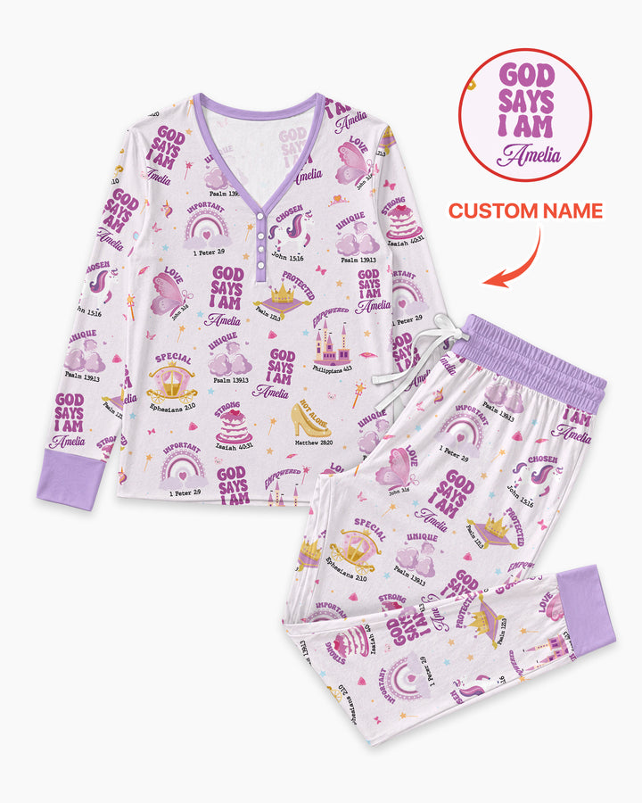 Gott sagt, ich bin Damen-Pyjama-Set