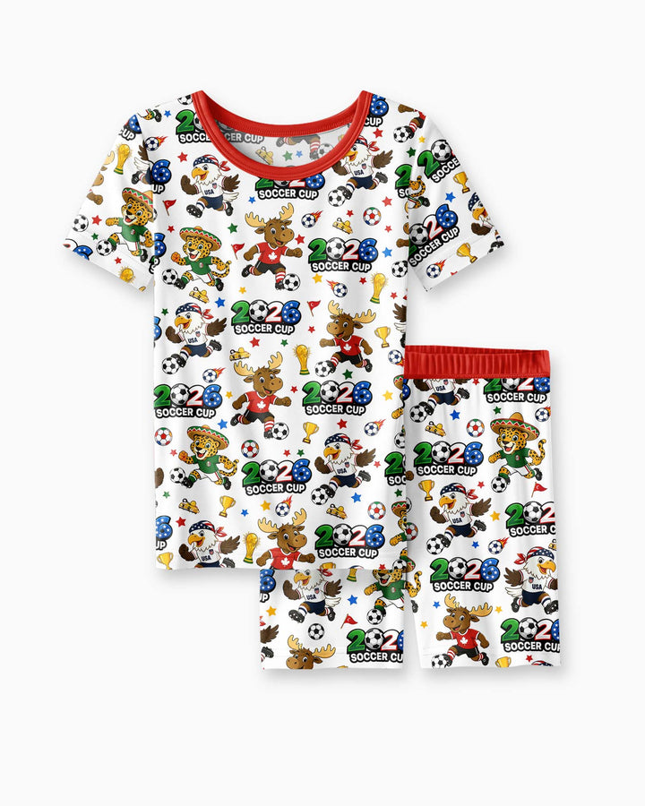 Schlafanzug-Set zweiteilig, kurze Ärmel, kurze Hose, Bambus