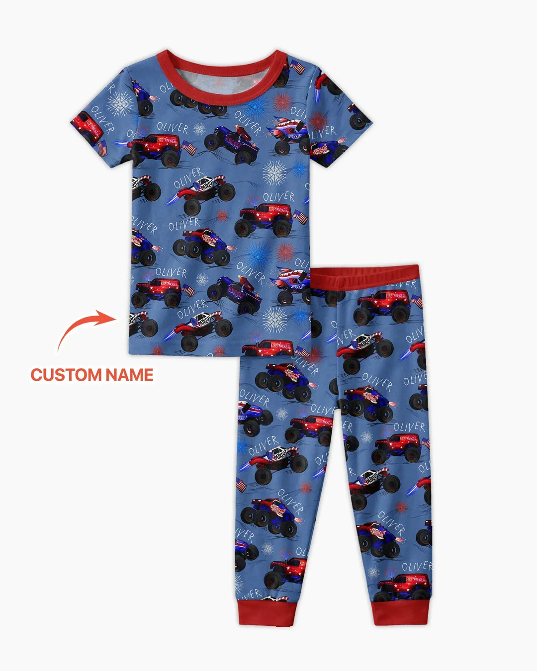 Zweiteiliges, kurzärmliges Pyjama-Set mit Marienkäfern