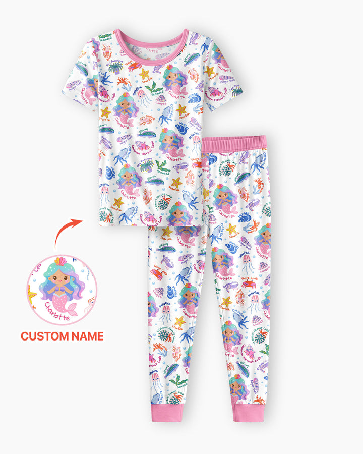 Zweiteiliges, kurzärmliges Pyjama-Set mit Marienkäfern