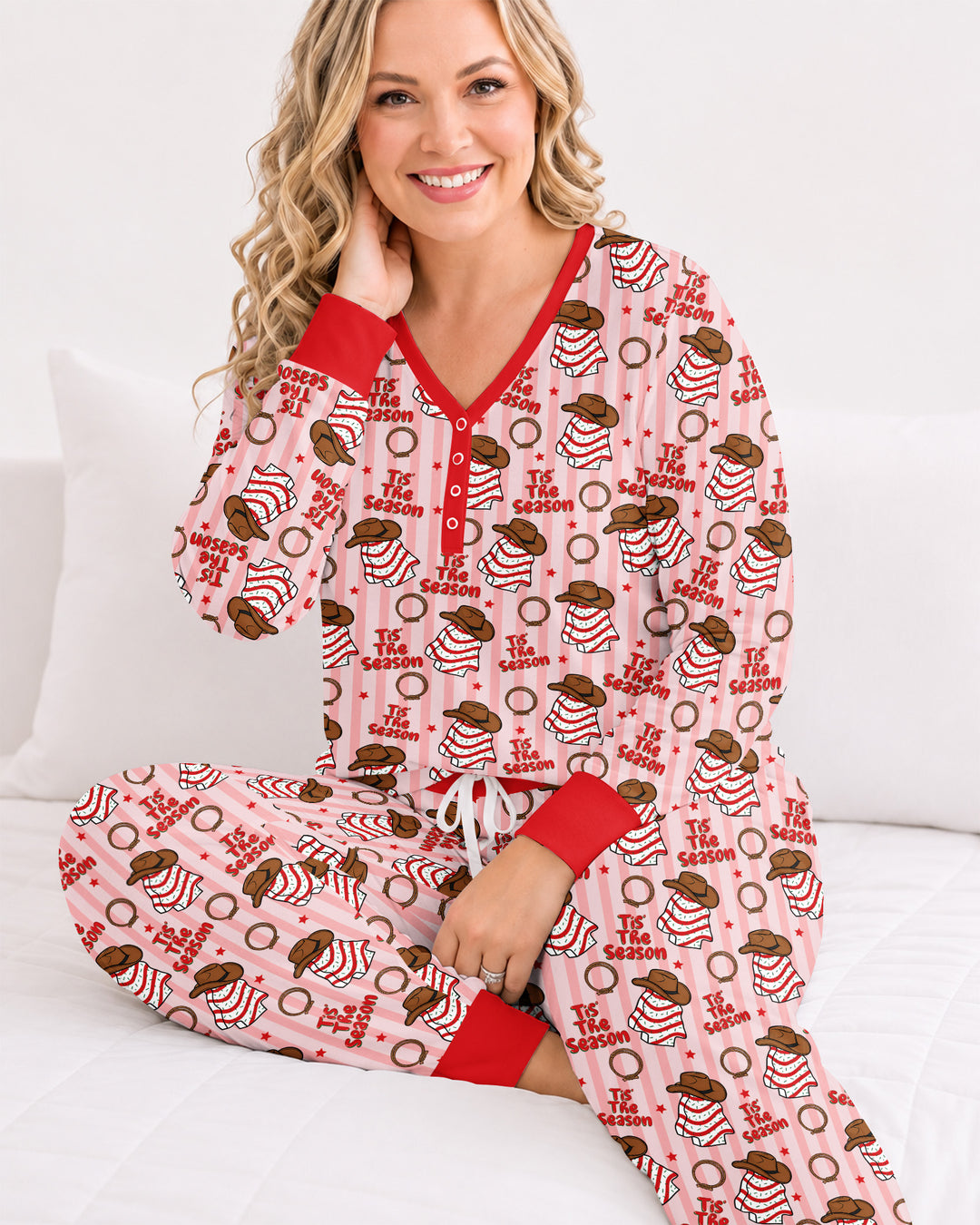 Western Christmas Tis the Season Bamboo Women Pajama Set