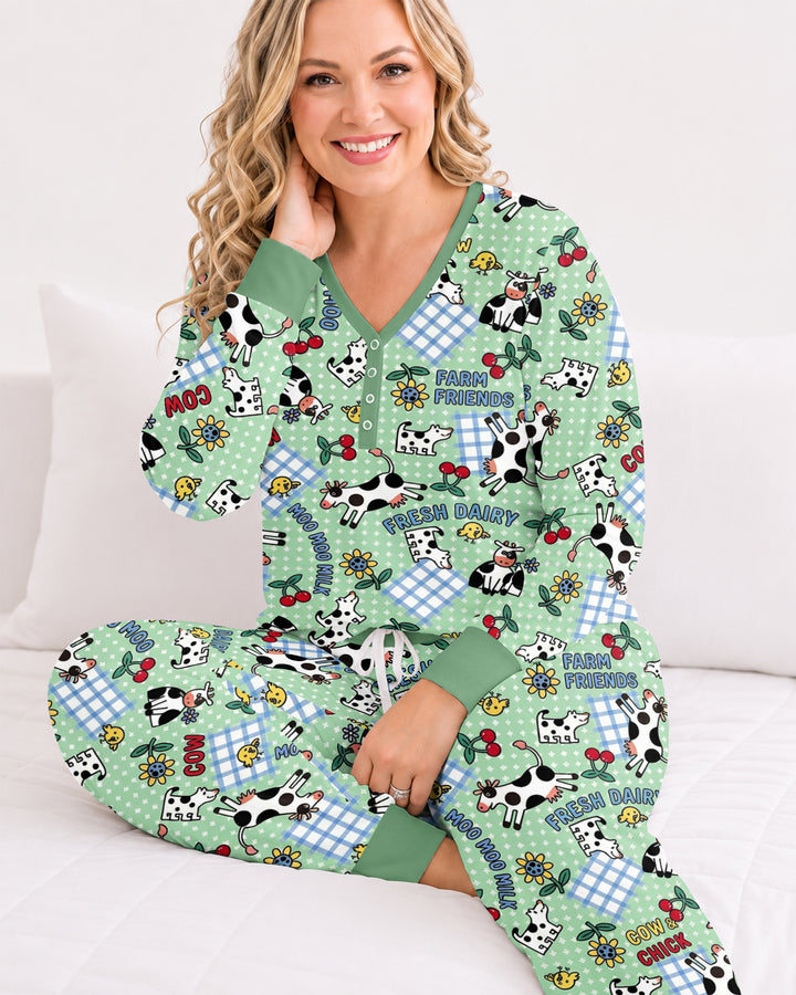 Moo Moo Chick Bamboo Women Pajama Set