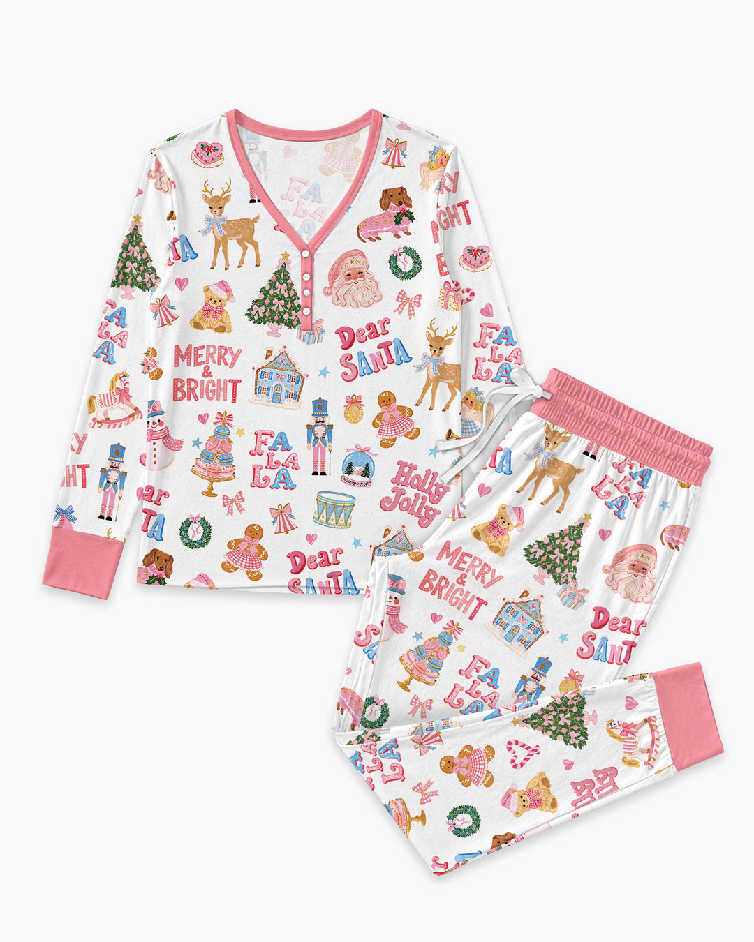 Falala Christmas Bamboo Women Pajama Set