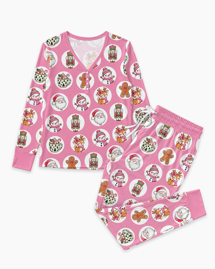 Distressed Holiday Bamboo Women Pajama Set