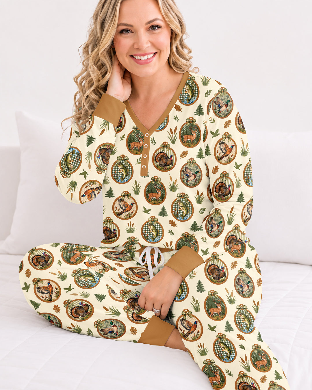 Hunting Season Family Matching Bamboo Women Pajama Set