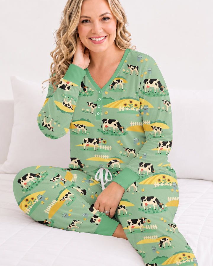 Pasture Sunlit Waltz Bamboo Women Pajama Set