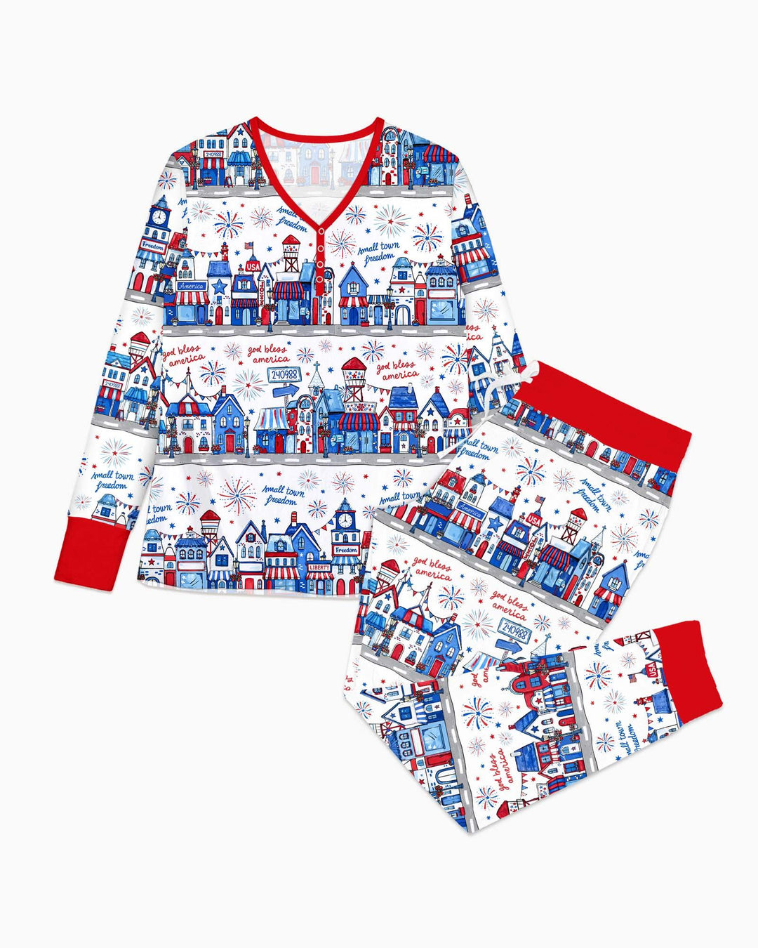 Vorlage Bambus Damen Pyjama Set