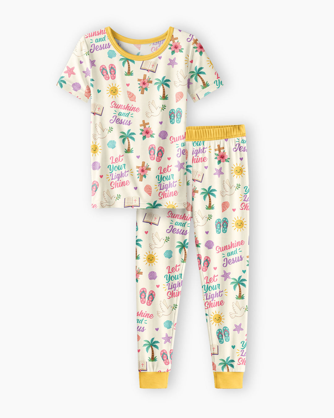 Zweiteiliges, kurzärmliges Pyjama-Set mit Marienkäfern