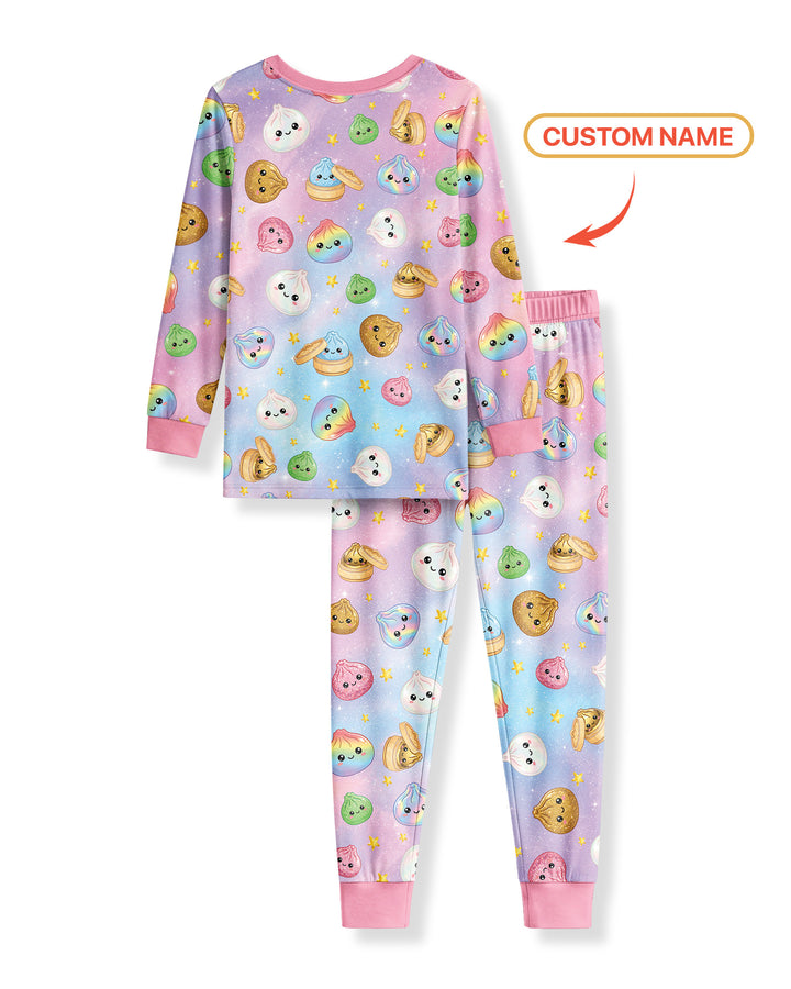 Personalized When I Wake Up I Will Be Birthday Dumplings Bamboo Two Piece Long Sleeve Pajama Set