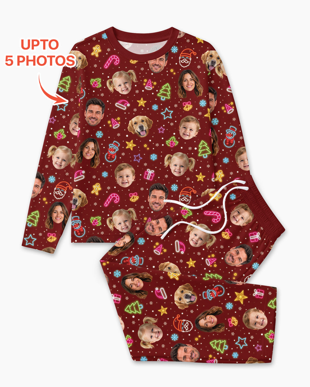 Christmas Faces Bamboo Men's Pajama Set