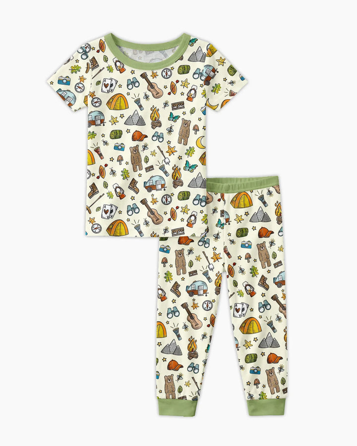Zweiteiliges, kurzärmliges Pyjama-Set mit Marienkäfern