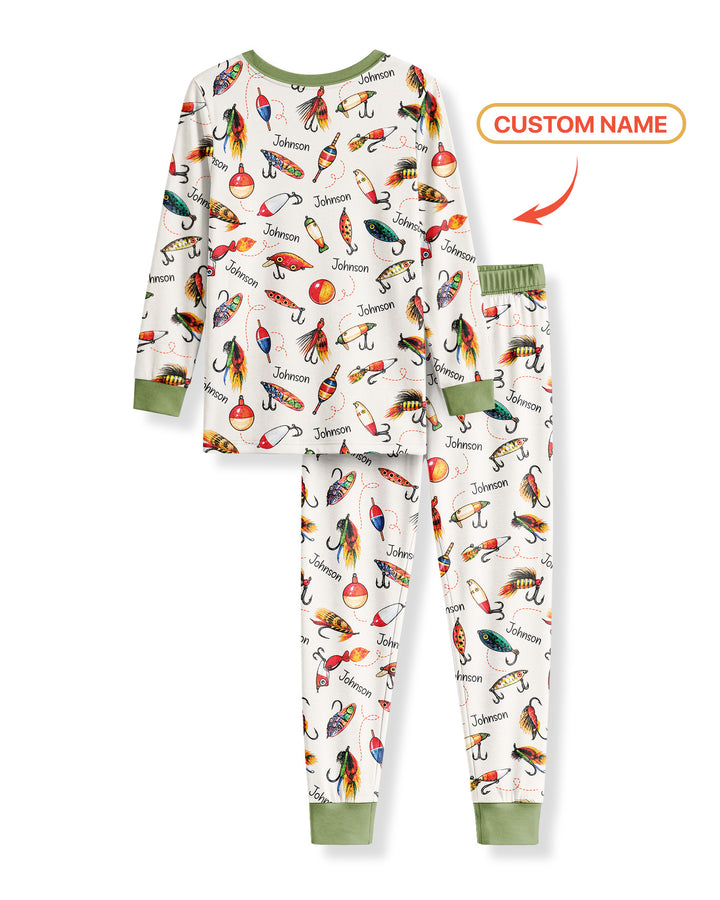 Custom Name Is It Too Soon to Ask for a Fishing Pole Bamboo Two Piece Long Sleeve Pajama Set