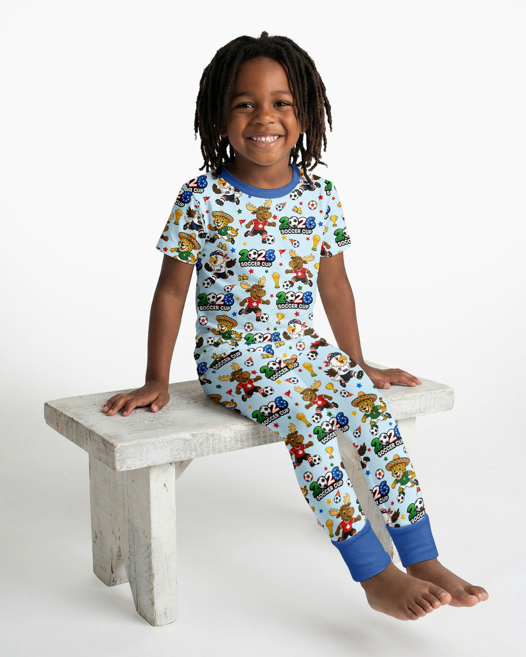 Zweiteiliges, kurzärmliges Pyjama-Set mit Marienkäfern