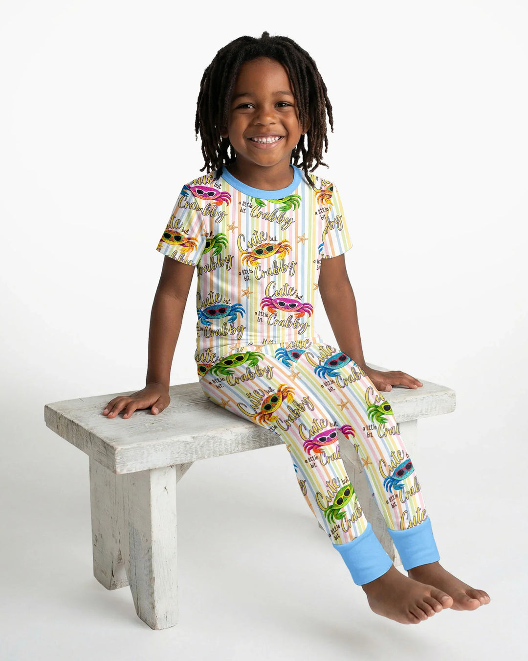 Zweiteiliges, kurzärmliges Pyjama-Set mit Marienkäfern