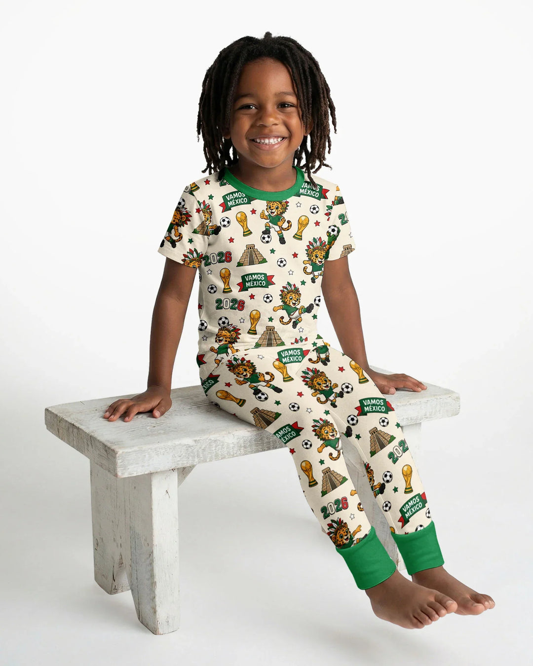 Zweiteiliges, kurzärmliges Pyjama-Set mit Marienkäfern