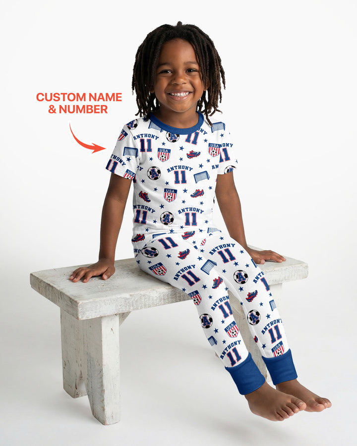 Zweiteiliges, kurzärmliges Pyjama-Set mit Marienkäfern