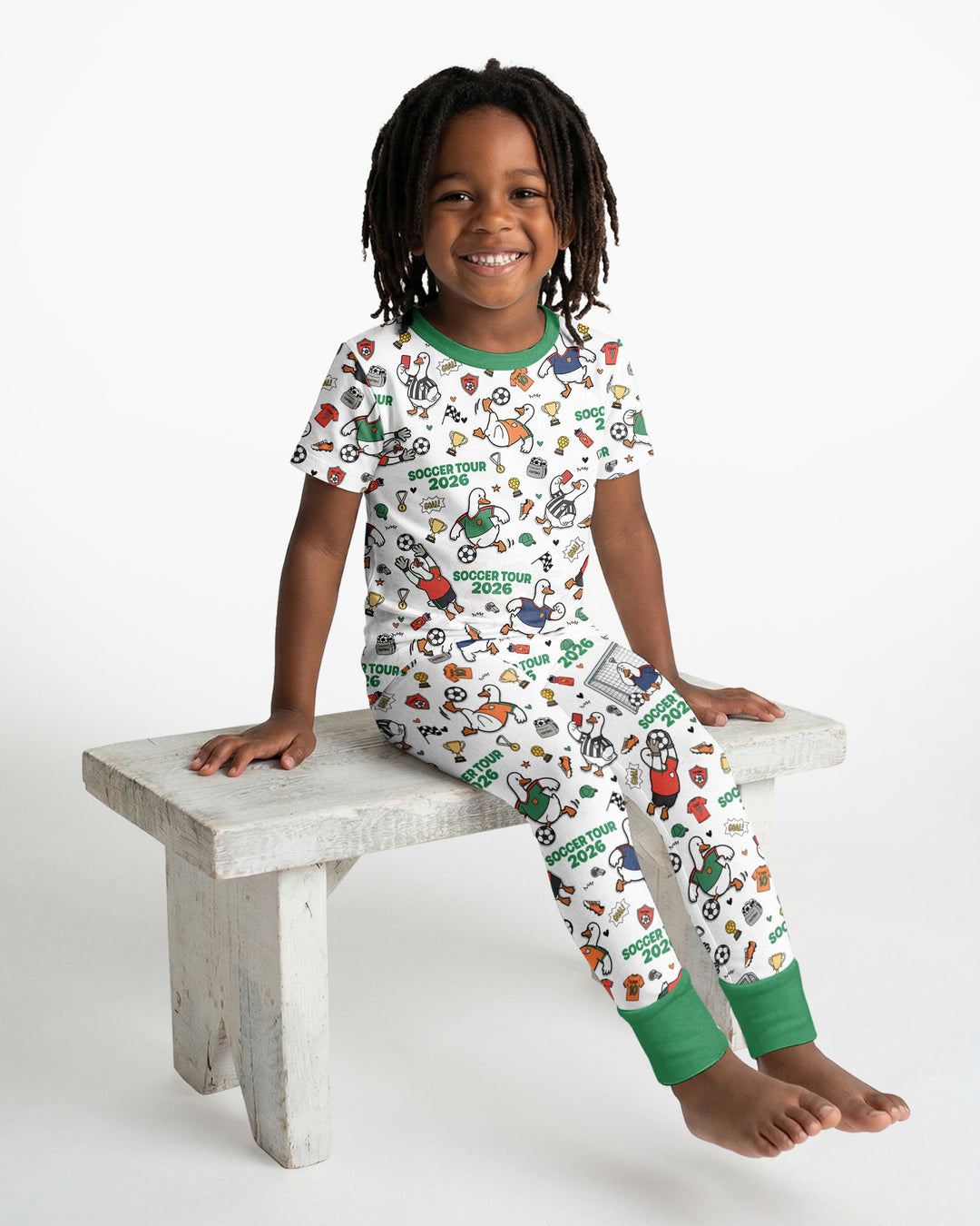 Zweiteiliges, kurzärmliges Pyjama-Set mit Marienkäfern