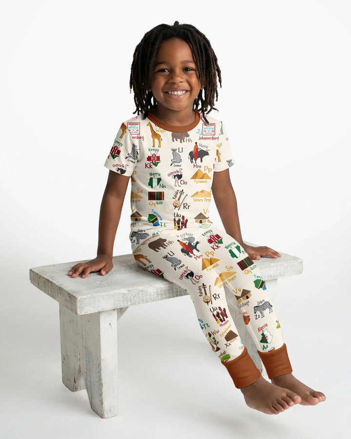 Zweiteiliges, kurzärmliges Pyjama-Set mit Marienkäfern