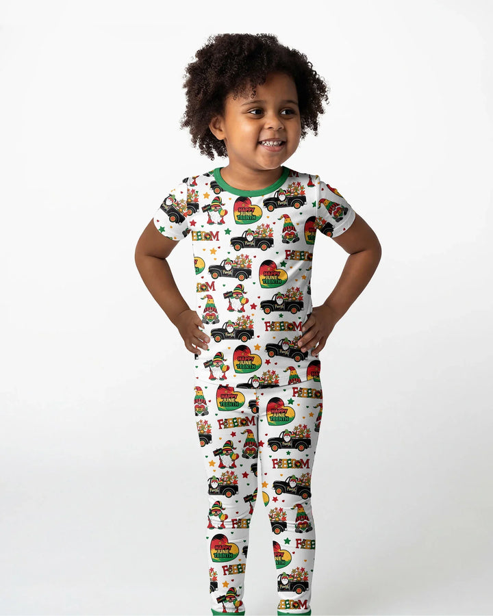 Zweiteiliges, kurzärmliges Pyjama-Set mit Marienkäfern