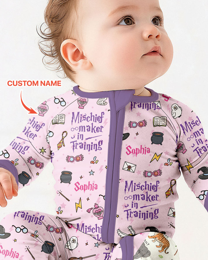 Custom Name Mischief Maker In Training Bamboo Convertible Zippy