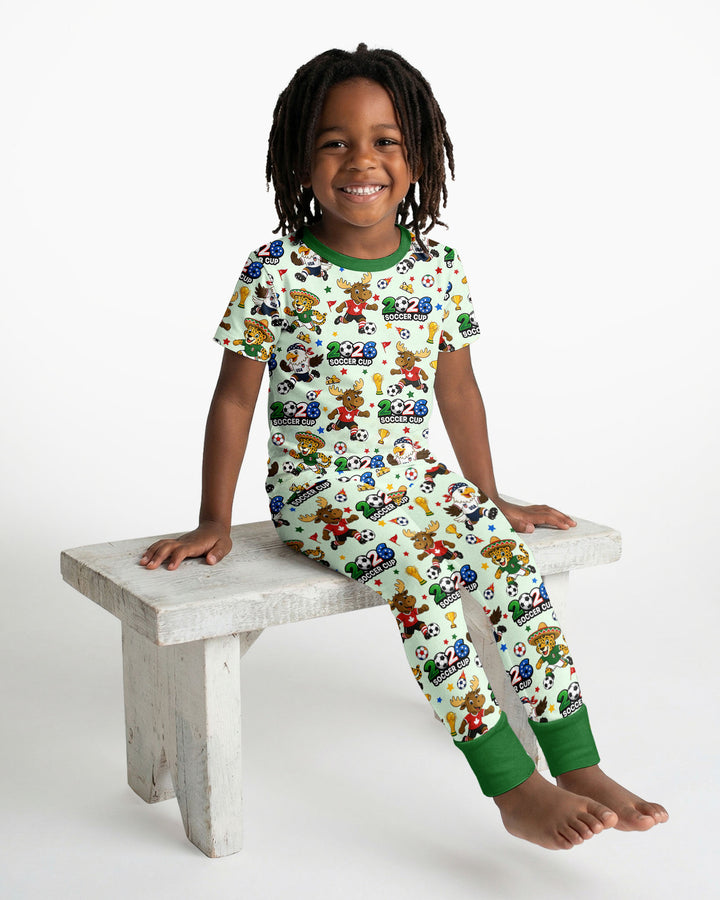 Zweiteiliges, kurzärmliges Pyjama-Set mit Marienkäfern