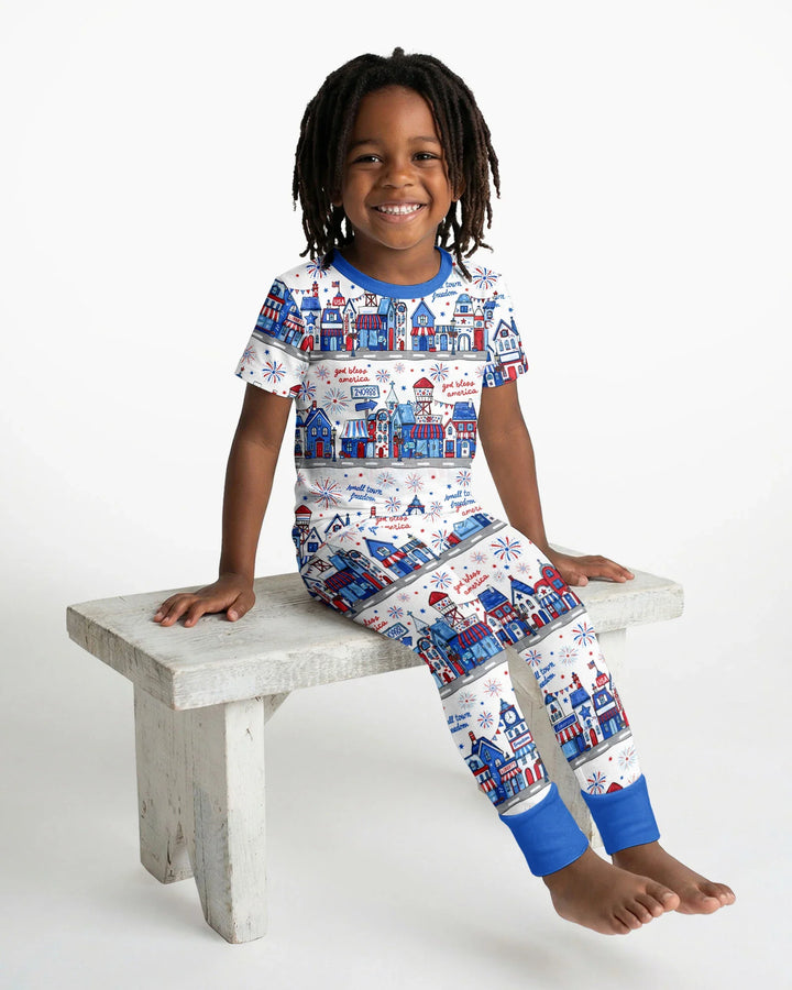 Zweiteiliges, kurzärmliges Pyjama-Set mit Marienkäfern