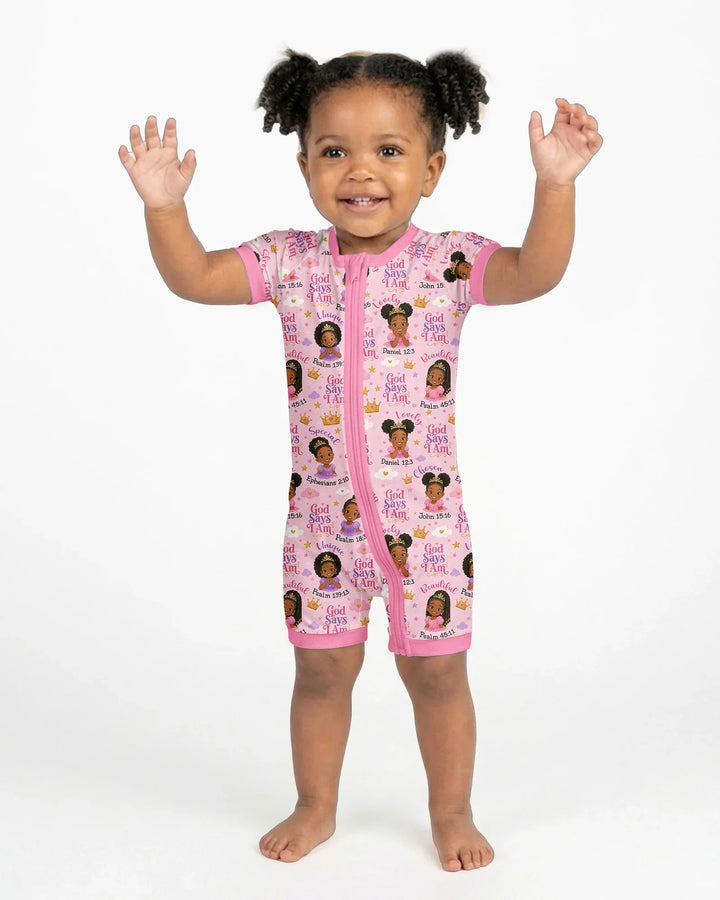 Black Princess God Says I Am Bamboo Shorty Zippy