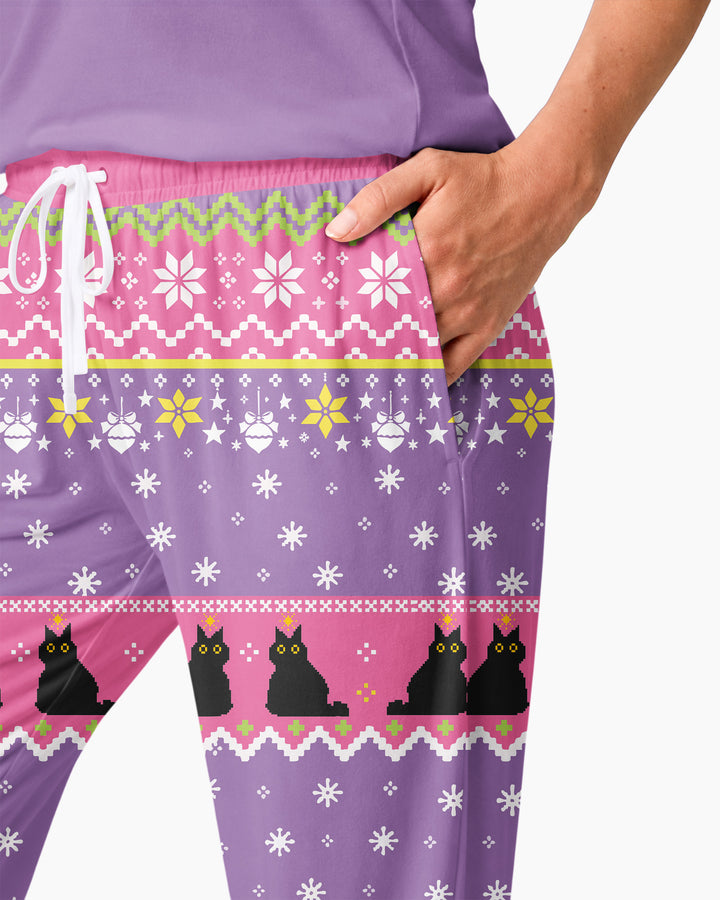 Meowy Christmas Bamboo Women Pajama Set