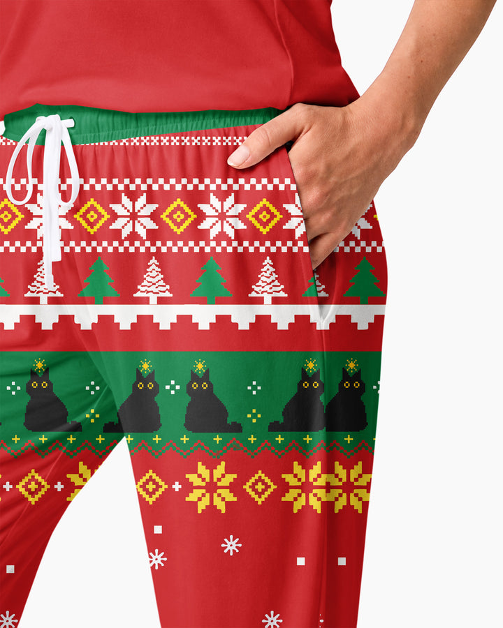 Meowy Christmas Bamboo Women Pajama Set