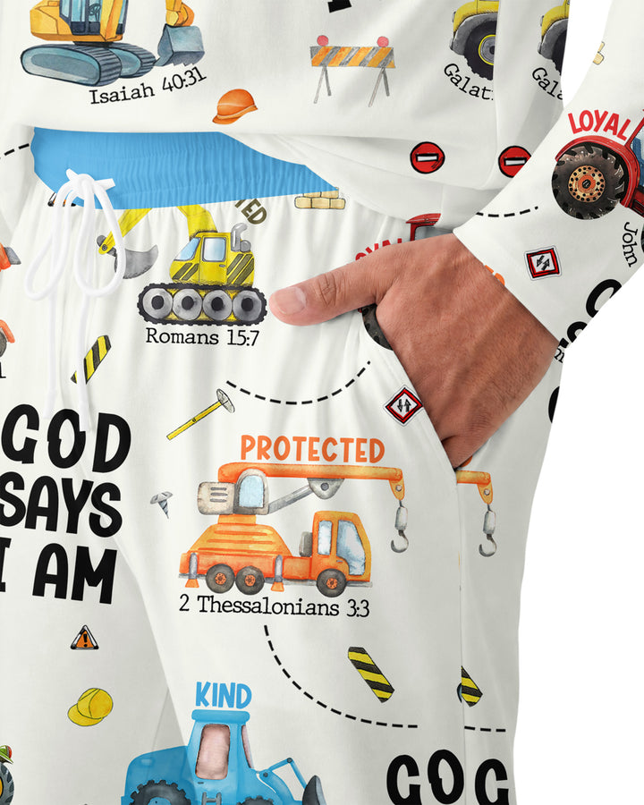 God Says I am Bamboo Men's Pajama Set