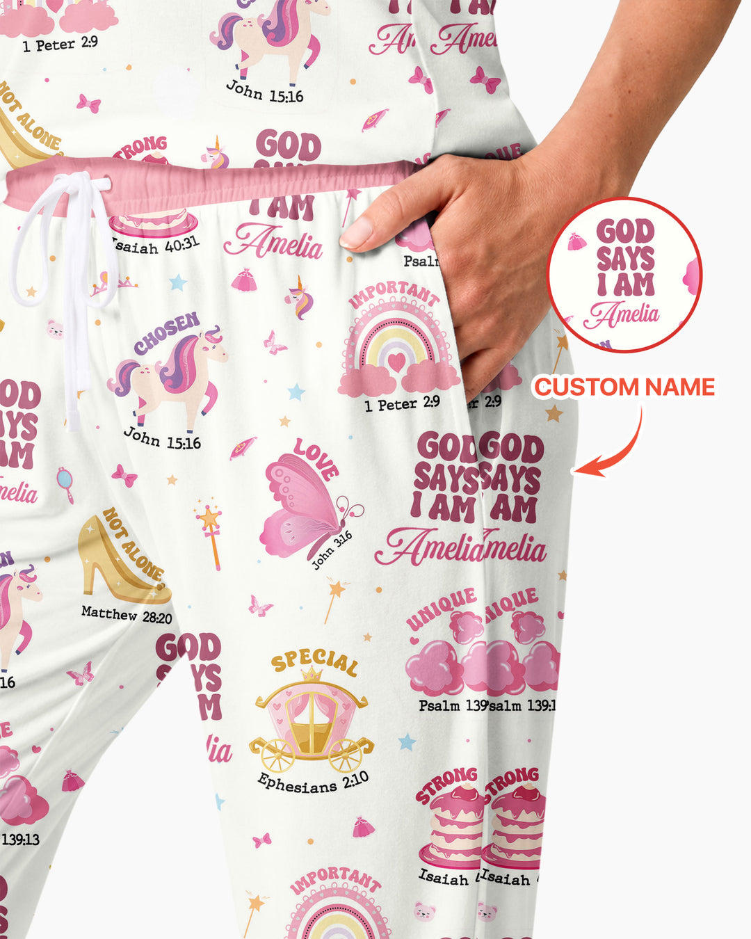 Gott sagt, ich bin Damen-Pyjama-Set