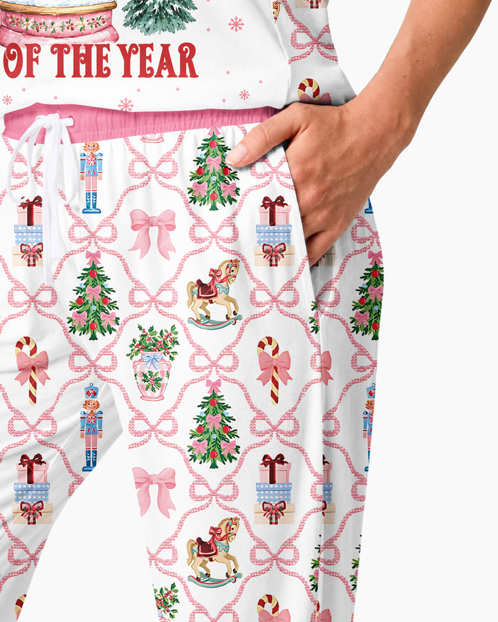 Nutcracker and Snow Globe It's Most Wonderful Time of The Year Bamboo Women Pajama Set