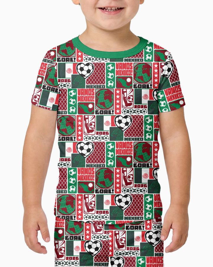 Zweiteiliges, kurzärmliges Pyjama-Set mit Marienkäfern