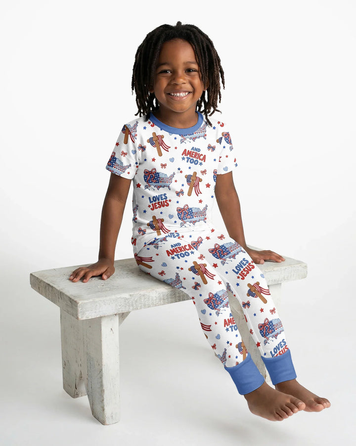 Zweiteiliges, kurzärmliges Pyjama-Set mit Marienkäfern